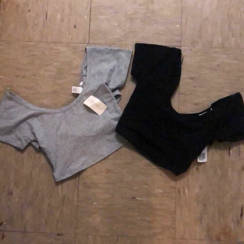 Forever 21 Cross Back Crop Tee Bundle